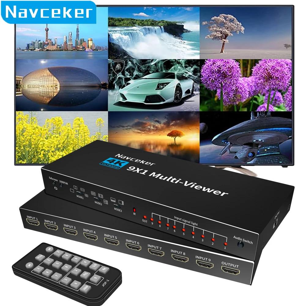 Navceker HDMI ȣȯ Ƽ , IR  ɸ ġ, 4K, 9 in 1 Out, 1080P  ũ